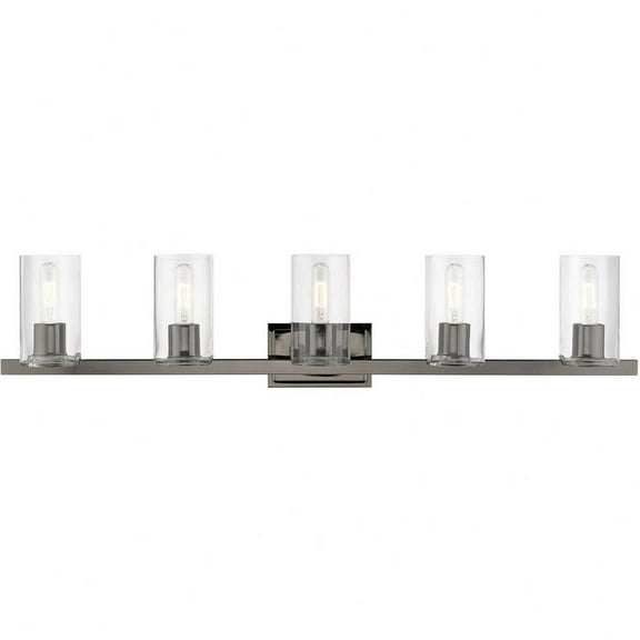 5 Light Bathroom Light in Contemporary Style-8.75 inches Tall and 42 inches Wide-Black Chrome Finish Bailey Street Home 218-Bel-4821673