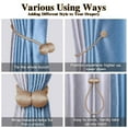 thumbnail image 3 of 4/6 Pcs Strong Magnetic Curtain Tiebacks Decorative Rope Holdback, Modern Style Decorative Window Curtain Tiebacks Clips for Drapes - Best for Your Home Decor – Gold, 3 of 7