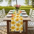thumbnail image 4 of Table Runners 72 Inches Long Dress Scarves, Golden Chrysanthemum Farmhouse Kitchen/Dining Table Runner, Coffee Tablerunners, Farmhouse Bees Floral Burlap 14x72 Inch, 4 of 9