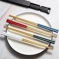 thumbnail image 3 of Moseyys 1 Set Stainless Steel Chopsticks with Case Reusable Easy to Clean Rustproof Non-slip Eating Dishwasher Safe Lunch Chopsticks Dinnerware, 3 of 7