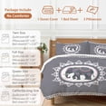 thumbnail image 6 of Ethnic Style Elephants Comforter Set Twin Size, Retro National Animal Floral Soft Bedding Set for Man Woman, 4 Pieces Duvet Cover Set with Fitted Sheet, 2 Pillowcases, 6 of 9