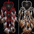 thumbnail image 4 of 19.7inch Large Dream-Catcher Wind Chime, Heart Shaped, Bedroom Wall Hanging, Bohemia Decoration, Feather Ornament, Hand Woven Crafts, 4 of 6