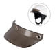 thumbnail image 3 of Visera para casco de motocicleta con 3 broches, estilo retro, abierta, para sol Café, 3 of 8