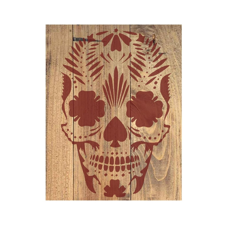 Day of The Dead Sugar Skull Painter Artist Gift Wood Print by Haselshirt -  Pixels Merch