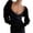 Black, variant on Elegant Women's Knitted Crochet Cardigan Long Sleeve Crop Top Sweater with Contrast Trim Design Women Casual Dress Sweater Long Sleeve Hoodie Womens Long Hooded Sweatshirt