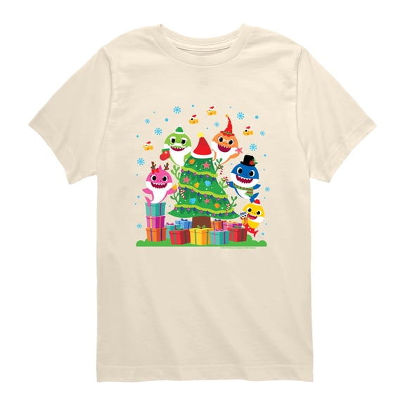 Baby Shark - Family Christmas Toddler Boys' Toddler Short Sleeve Graphic T-Shirt