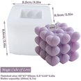 thumbnail image 2 of Molde de silicona para velas con forma de cubo de burbujas en forma de corazón 3D, jabón hecho a mano con corazones apilados, artesanía de yeso y resina, molde para velas de cera de soja, 2 of 5