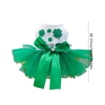 thumbnail image 3 of St. Patrick's Day Dog & Cat Costume, Green Mesh Skirt Dress Breathable Party Outfit for Small Medium Pets, Irish Holiday Apparel, 3 of 7