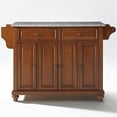 thumbnail image 2 of Pemberly Row Modern Gray Granite Top Kitchen Island in Cherry, 2 of 8