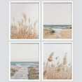 thumbnail image 3 of PixonSign 4PCS Posters White Pampas Grass Beach Ocean Shore Horizon Nature Wilderness Realism Landscape Prints Modern Room Decor Wall Art for Living Room, Bedroom, Office, Bathroom - 11"x14" White, 3 of 5