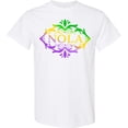 thumbnail image 3 of Inktastic Nola with Mardi Gras Colors T-Shirt, 3 of 5
