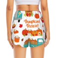 thumbnail image 2 of Lsque Fall Pumpkins Printed Women's Running Shorts with Liner Pockets,Elastic Quick Dry Workout Athletic Gym Yoga Shorts,Womens High Waist Shorts-, 2 of 9