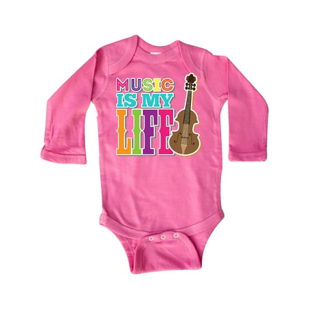 

Inktastic Violin Music is my Life Gift Baby Boy or Baby Girl Long Sleeve Bodysuit