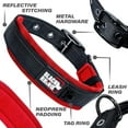 thumbnail image 3 of Black Rhino - The Comfort Collar Ultra Soft Neoprene Padded Dog Collar for All Breeds - Heavy Duty Adjustable Reflective Weatherproof (Large, Red/Black), 3 of 7