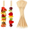 thumbnail image 1 of 100 Brochetas de Bambú para Aperitivos y Tablas de Embutidos - Pinchos de Cóctel Ecológicos Extra Largos, Diseño de Pala Plana para Frutas, Barbacoa, Aperitivos de Fiesta, 1 of 8