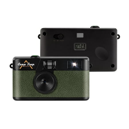 Camp Snap Screen-Free Digital Camera, Easy to Use, Point and Snap for All Ages, Forest Green