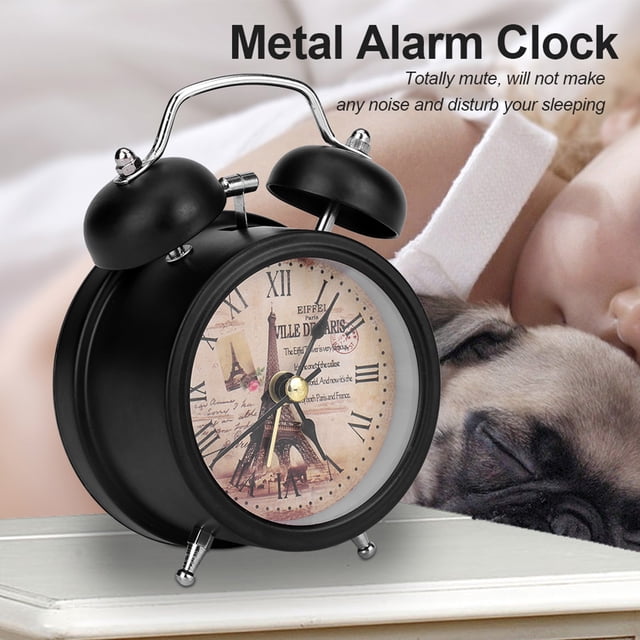 Despertador Digital Mini Bling Bling Metal Negro