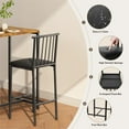 thumbnail image 5 of Dining Table Set, Lofka Bar Table Set, Dining Table with 3 Shelves and 2 Stools, Retro (1 Set), 5 of 8