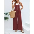 thumbnail image 4 of Cuteduck Women's Casual Loose Overalls Jumpsuits One Piece Sleeveless Wide Leg Long Pant Rompers With Pockets S-2XL, 4 of 5