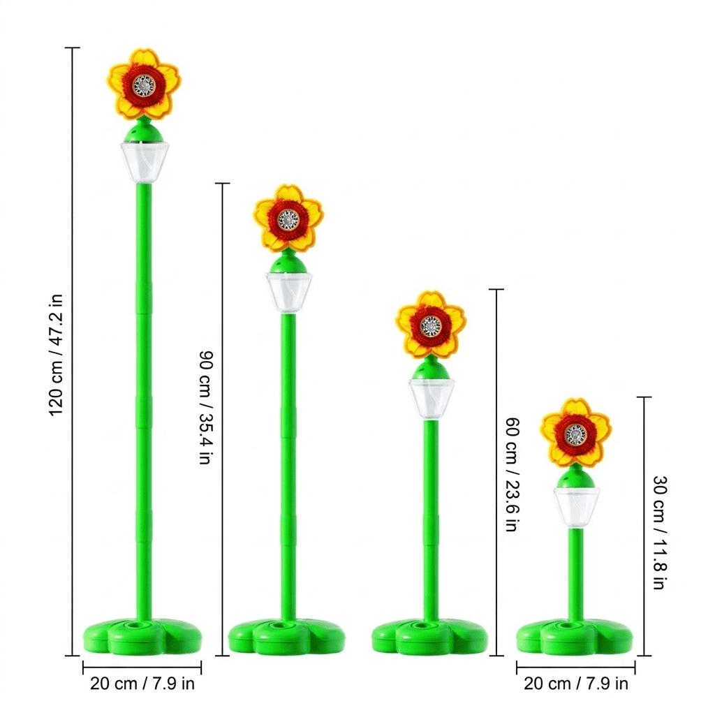 Automatic Bubble Machine, 2026 New Standing Bubble Blower with Lights & Music, Adjustable Height Bubble Maker, Bubble Machine for Parties Birthday Wedding Outdoor (Yellow Sunflowers)