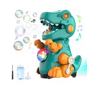 TAWOHI Million Sound Light Dinosaur Walking Model Bubble Machine Purp For Childs Adults Birthday Party Gifts