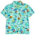 thumbnail image 3 of Sesame Street Elmo Cookie Monster Abby Cadabby Men's Women's Matching Family Hawaiian Button Down Shirt Men's Small, 3 of 5