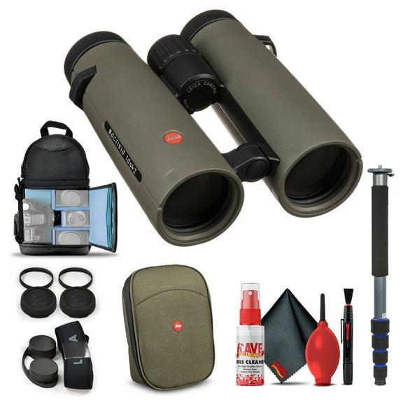 Leica 10x42 Noctivid Binoculars (Olive Green) (40387)   Basic Bundle