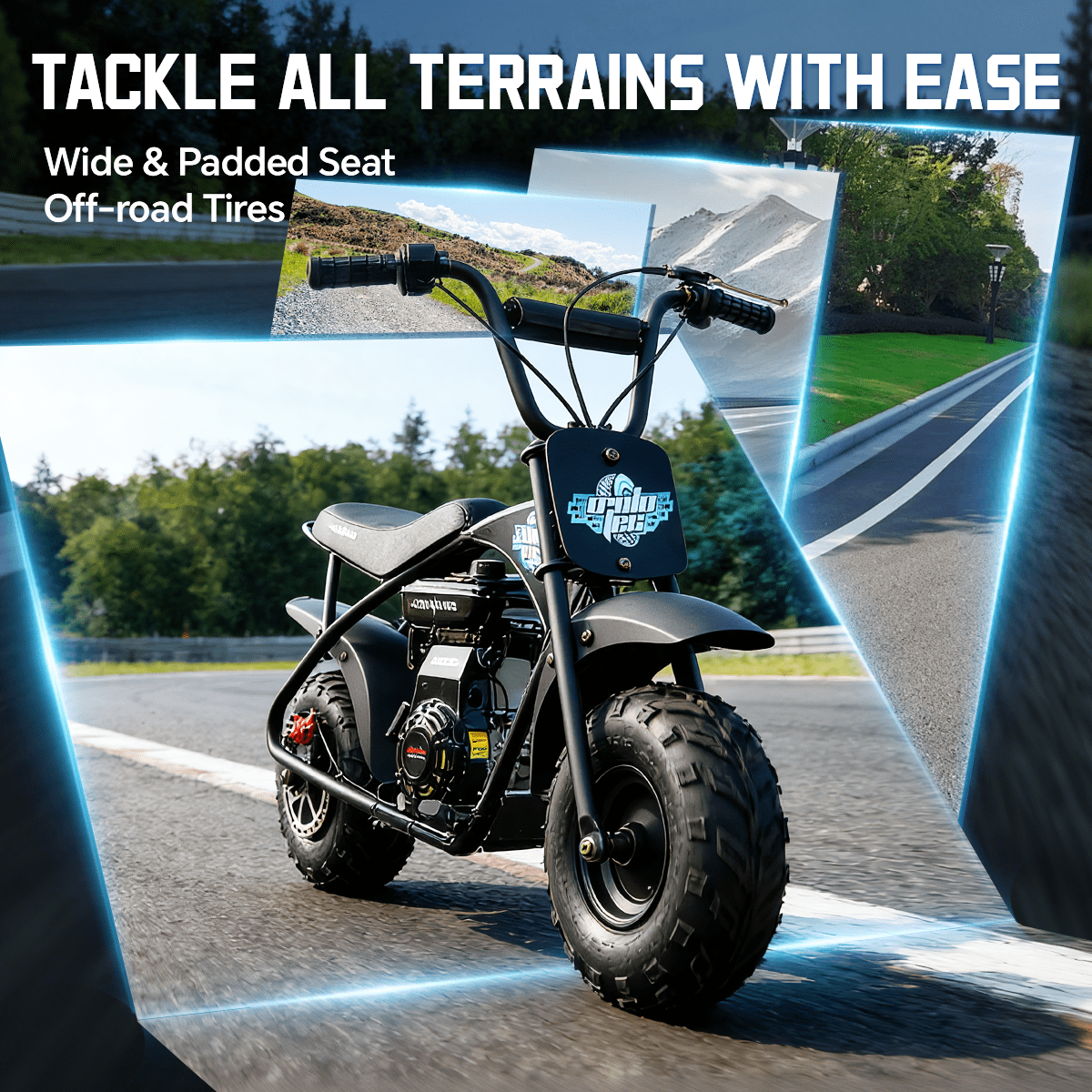 TOXOZERS 105cc Mini Bike,3.5HP 4-Stroke Off-Road Mini Dirt Bike for Kids 8+,Classic Retro Motorcycle,23MPH Top Speed,Rear Disc Brake