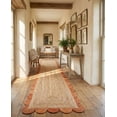 thumbnail image 4 of Sivi 3 x 14 Feet Handmade Scallop Braided Jute Rug - Natural Jute Runner Rug, 4 of 15