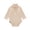 AB178 Beige, variant on Tisuna Girls Fall Romper Solid Color Long Sleeve High Neck Snap Button Bodysuit Soft Comfortable Everyday Wear Jumpsuit Size 12-18 Months