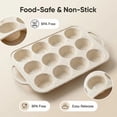 thumbnail image 5 of (2Pcs) Silicone Muffin Pan for Baking with Metal Reinforced Frame, 12 Cup Regular Size Cupcake Pan, BPA Free Silicone Muffin Tray, Cupcake Baking Pan Bite Molds for Oven Safe, 5 of 7