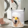 thumbnail image 5 of Fotbe The Dog Is Sitting In A Bubble Bath Pattern Laundry Basket with Handles, Waterproof Large Laundry Hamper, Wash Bag for Corner Dorm, Rolling Laundry Basket with Handles-Medium, 5 of 6