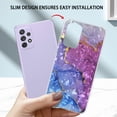 thumbnail image 4 of for Galaxy A73 5G Case, Samsung A73 5G Case, Cute Clear Slim Shockproof Pattern Soft Flexible TPU + IMD Marble Rubber Back Phone Protective Cover Cases for Samsung Galaxy A73 5G, Purple&Blue Marble, 4 of 5