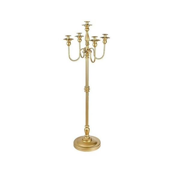 Retro Floor-standing Tall Candlestick Wedding Arrangement Metal Five-head Candle Holder