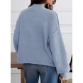 thumbnail image 5 of Womens Oversized Cardigans Button Up Long Lantern Sleeve Chunky Knit Casual Soft Fall Sweater Coats, 5 of 10