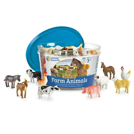 Farm Animal Jewelry - Learning Resources Farm Animal Counters, Set of 60, Ages 3+