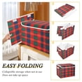 thumbnail image 2 of Yayeee Collapsible Cube Storage Bin with Lid Fabric Closet Decorative Basket with Handles, Red and Blue Pattern, 2 of 7