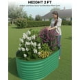 thumbnail image 5 of Aoile Raised Garden Bed Outdoor, 2x4x2 Ft Large Metal Planter Box for Vegetables, Fruits, Flower, Green, 5 of 7