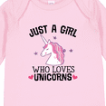 thumbnail image 4 of Inktastic Just A Girl Who Loves Unicorns Girls Long Sleeve Baby Bodysuit, 4 of 5
