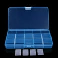 thumbnail image 2 of 15 Girds Bead Organizer(1 Pack), Earring Organizer Box, SMALL Plastic Containers with Adjustable Dividers for Crafts Jewelry Screws Fishing Tackles Small Items, Size 6.8"x3.9"x0.91", Blue, 2 of 5