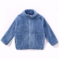 thumbnail image 1 of Chaqueta de abrigo abrigada con cremallera y bolsillo a prueba de viento de color sólido para niños pequeños y niñas de hoksml en liquidación, 1 of 8