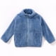 thumbnail image 1 of Chaqueta de abrigo abrigada con cremallera y bolsillo a prueba de viento de color sólido para niños pequeños y niñas de hoksml en liquidación, 1 of 8