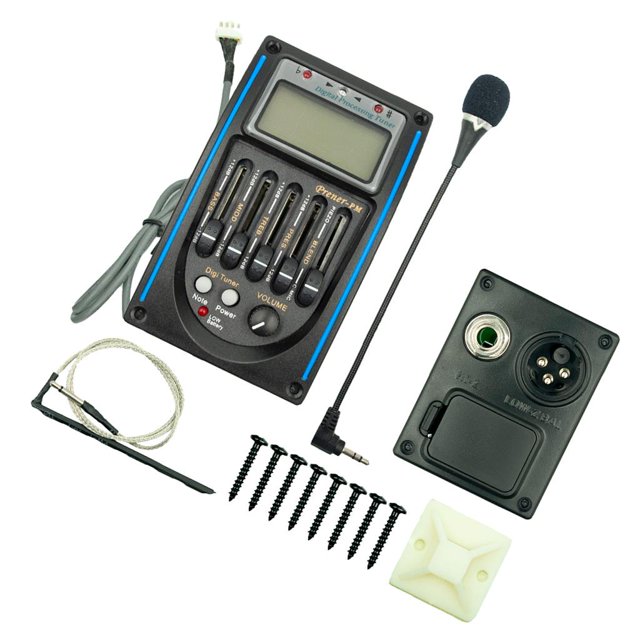 Ecualizador de 5 Ecualizador Preamplificador de pastilla piezoeléctrica Pantalla LCD para guitarra acústica perfke GUITAR EQ PREAMP AMP