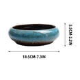 thumbnail image 3 of Dtchengua 7 Inch Ceramic Bonsai Pots with Drainage Hole, Shallow Planter for Indoor Outdoor, Round Planter, Cactus Pot, Office Decor for Plant Lovers, Blue, 3 of 6