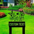 thumbnail image 2 of Handmadetneonsign Wild Flower Memorial Metal With Stake, Flower Stake Metal Name Sign Stake, Garden Metal Stake Decor 59150, 2 of 5