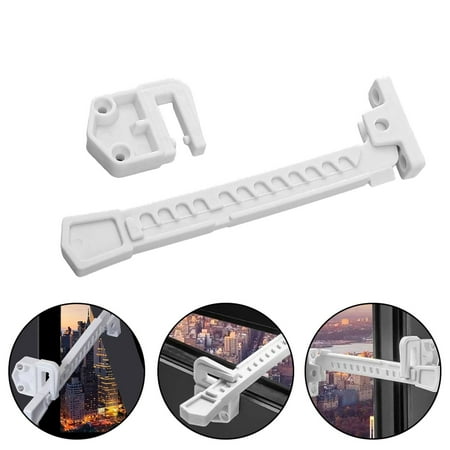 ABS Window Clip With Screw Sash Lock For Aluminum/ Wood/ Composite Baby Child Safety Latch Window Stopper Hardware Accessories