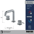 thumbnail image 3 of Karran Usa Kbf464 Tryst 1.2 GPM Widespread Bathroom Faucet - Stainless Steel, 3 of 7