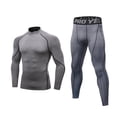 thumbnail image 1 of YUSHOW Mens Thermal Underwear Set Stand Collar Tops and Wicking Long Johns Winter Warm Base Layer for Skiing, 1 of 7