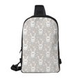 thumbnail image 6 of Sigee Rabbit And Heart for Dual Pocket Sling Backpack Hiking Daypack Multipurpose Cross Body Chest Bag, 6 of 8