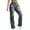 A003_Blue, variant on Women's Ripped Retro Jeans Fashion High Waisted Straight Leg Pants Distressed Trousers